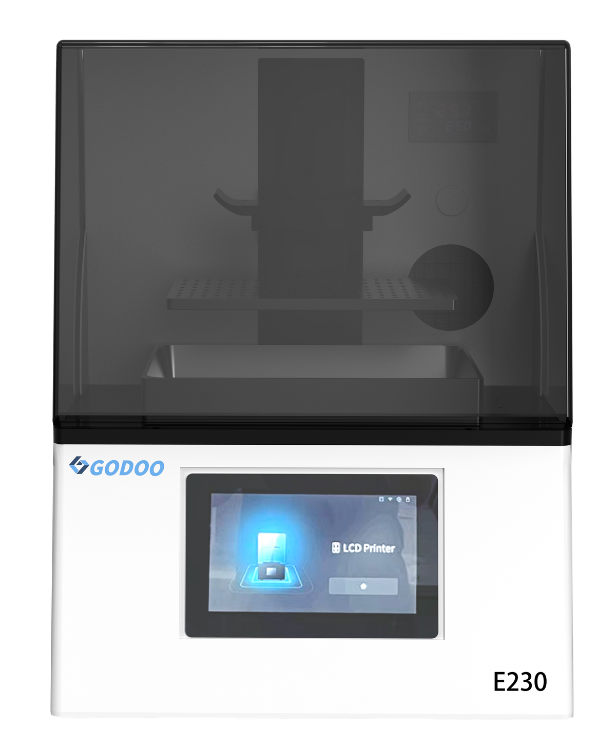 GoDoo E230 dental 3D-printer - frontaal met touchscreen