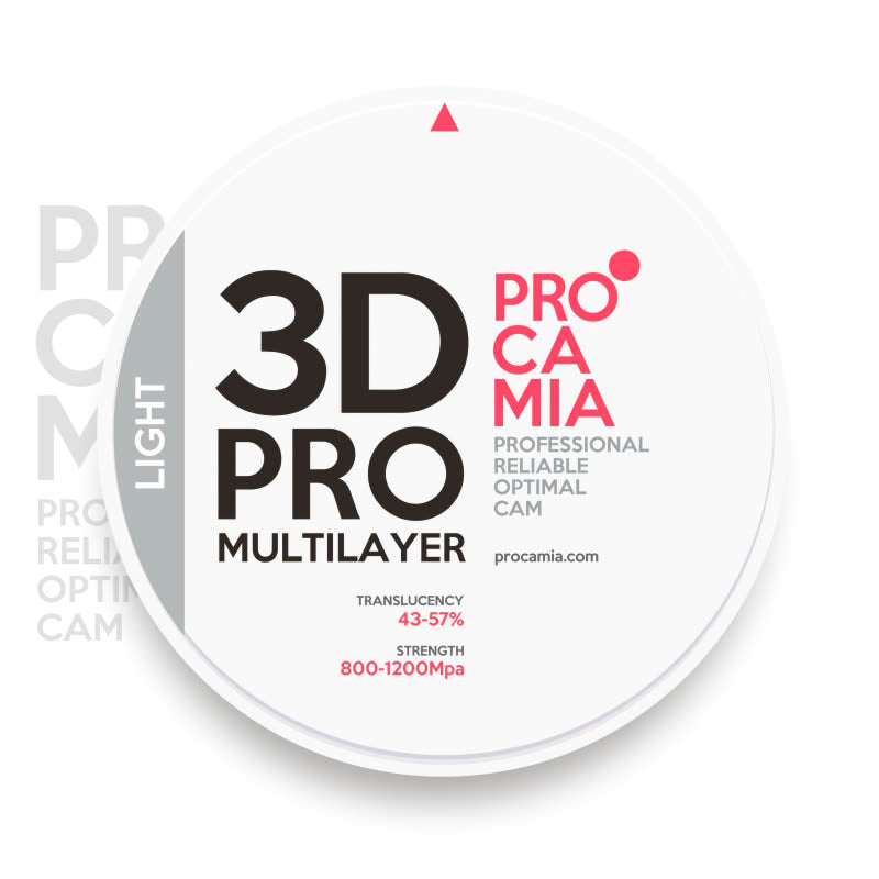 Procamia 3D PRO Multilayer LIGHT zirconiaschijf in originele fabrikantverpakking
