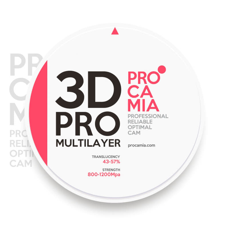 Procamia 3D PRO Multilayer zirconiaschijf in originele fabrikantverpakking